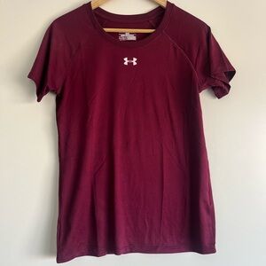 Under Armour Women's Maroon Short Sleeve Tee